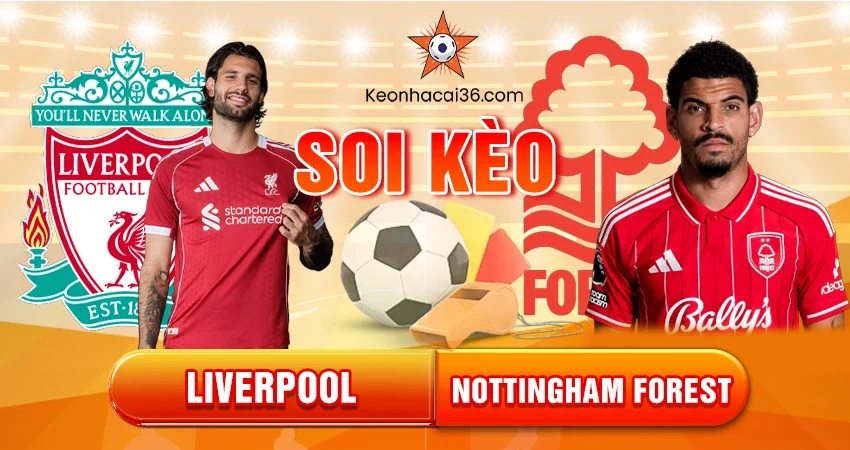 Soi Kèo Châu Á, Tài Xỉu, Châu Âu Liverpool Vs Nottingham Forest 22h 22/11/2025